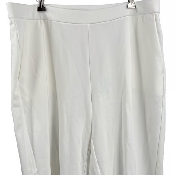 Eileen Fisher Washable Flex Ponte Pant white XL NWT Tencel blend minimalist - Picture 2 of 6